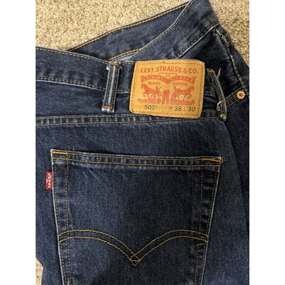Men’s Levi's 505 Size 38x30 Jeans - Blue - Picture 4 of 8